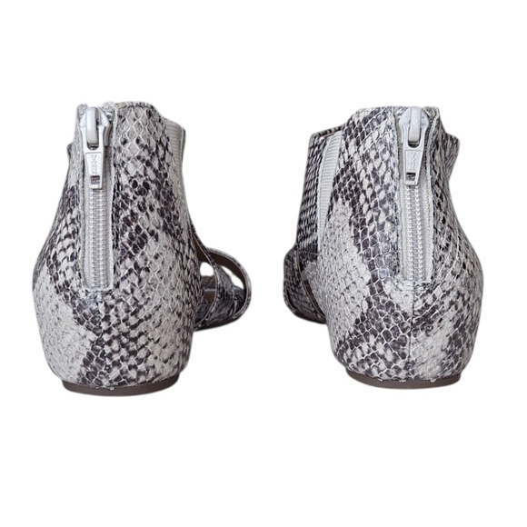 Sofft Snakeskin Cut Out Sandal Ankle Bootie Wedge 7 - Picture 4 of 8